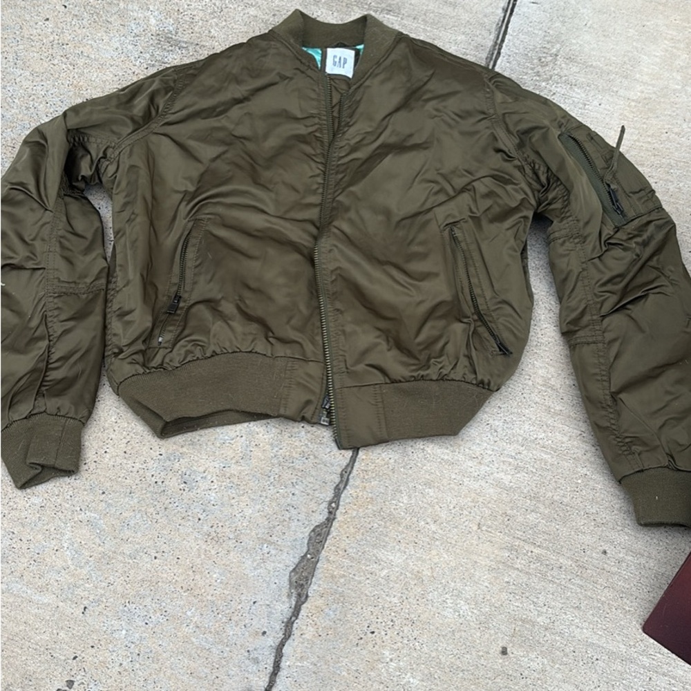 GAP Khaki Green Bomber Jacket